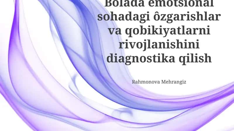 Hissiy soha oʻzgarishlarini tashxislash 1