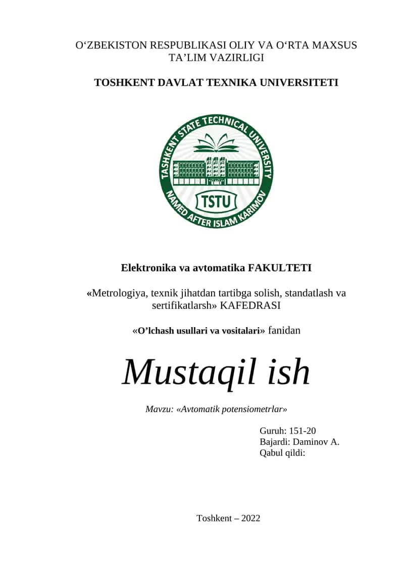 Avtomatik potensiometrlar 1