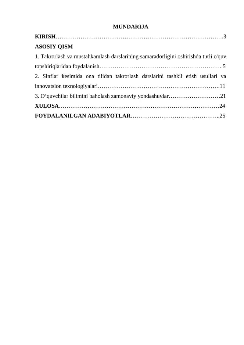 Ona tili darslarida takrorlash darslarini tashkil etish metodikasi 1