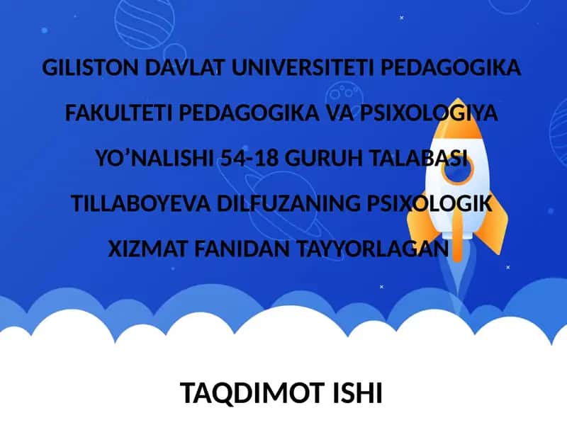 Psixologik xizmat mahsuloti dorligi 1