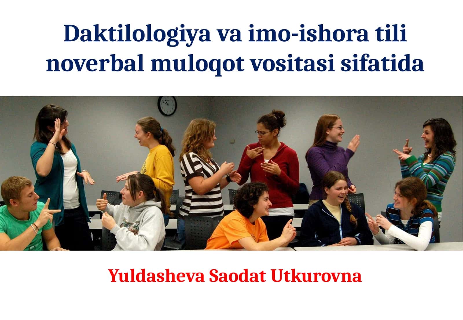 Daktilologiya va imo-ishorat tili noverbal muloqot vositasisifatida 1