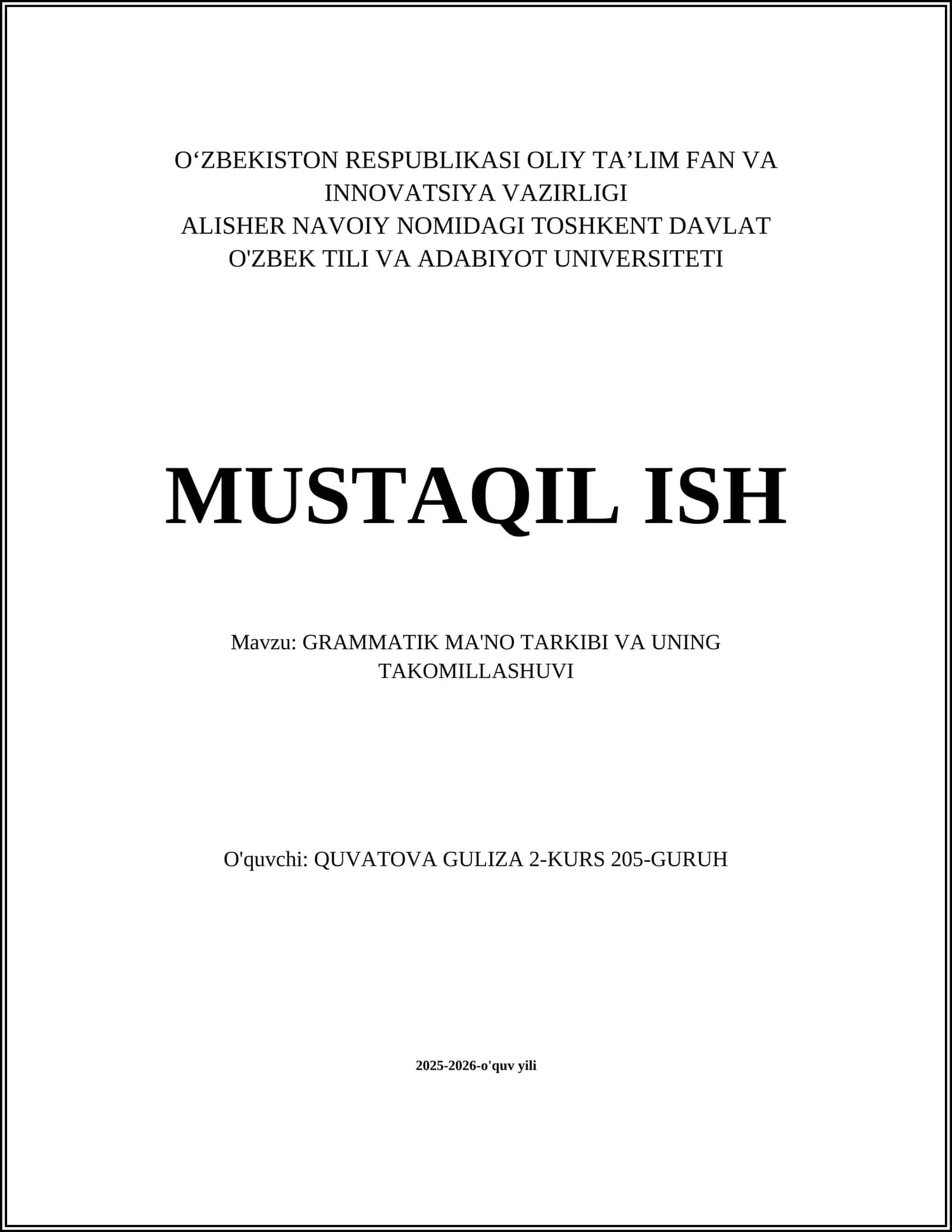 GRAMMATIK MA'NO TARKIBI VA UNING TAKOMILLASHUVI 1