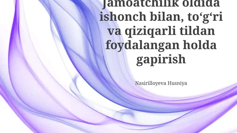 Ishonch va Sahna Qo'rquvini Yengish 1