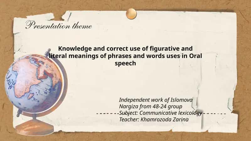 Communicative lexicology 1