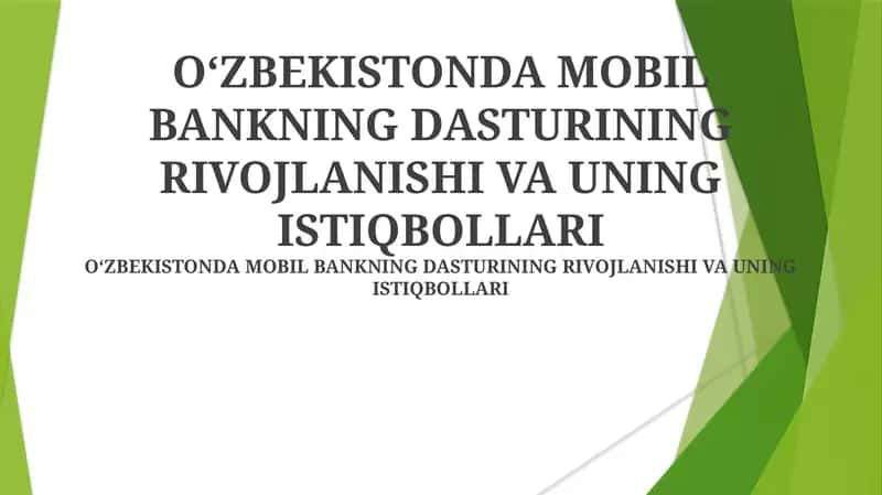 Mobil bank ilovalarining rivojlanishi va uning istiqbollari 1