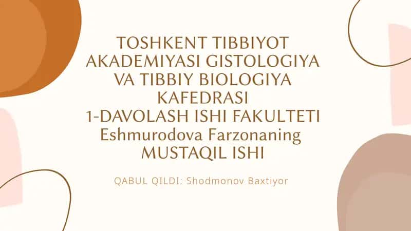 Tibbiyot Parazitologiyasi 1