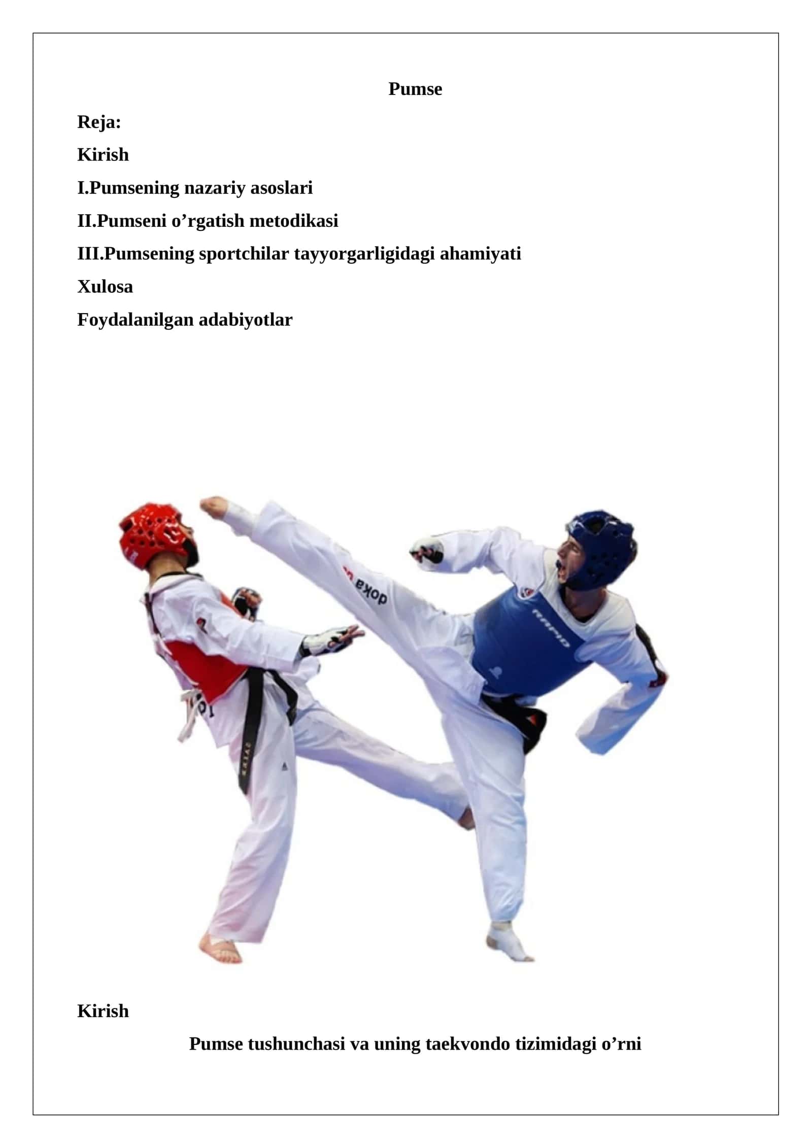 Pumse Taekvondo 1