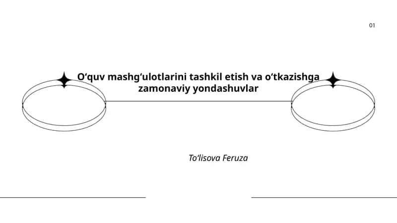 Mashgʻulotlarini tashkil etish va oʻtkazishga zamonaviy yondashuvlar 1