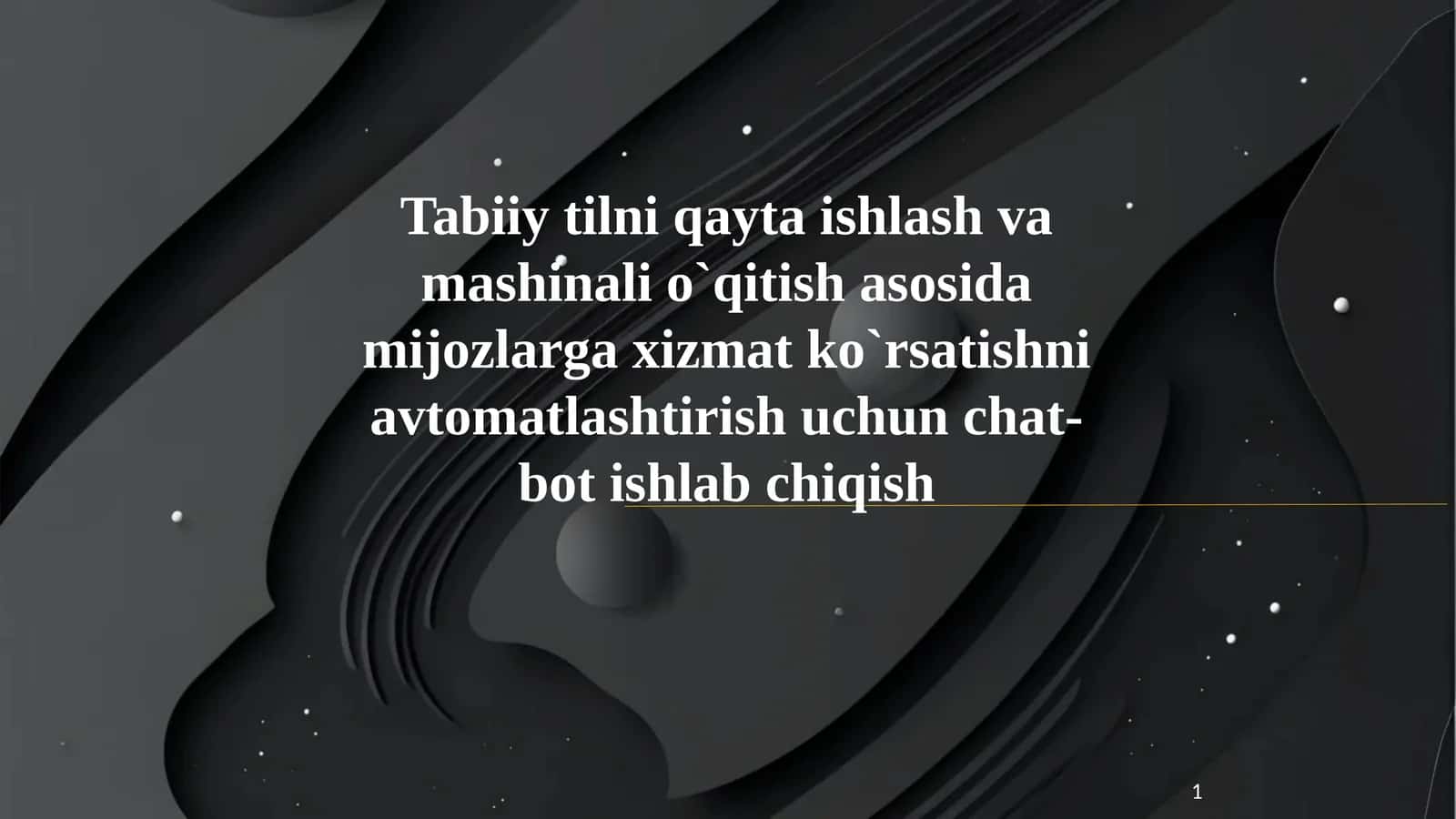 Xizmat ko'rsatishni avtomatlashtirish 1