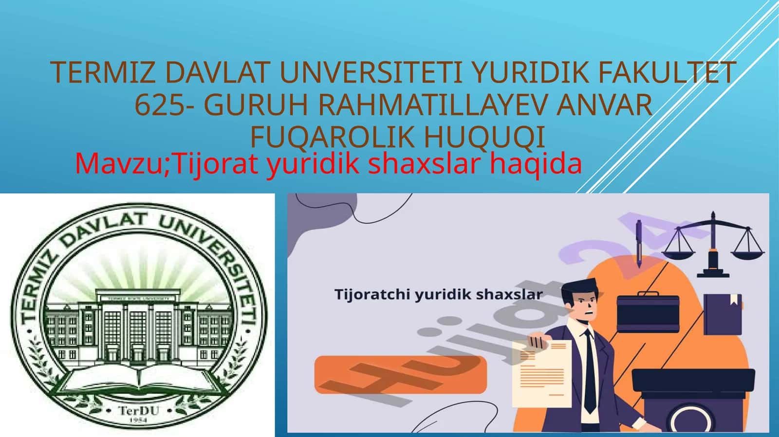 Tijorat yuridik shaxslar haqida 1