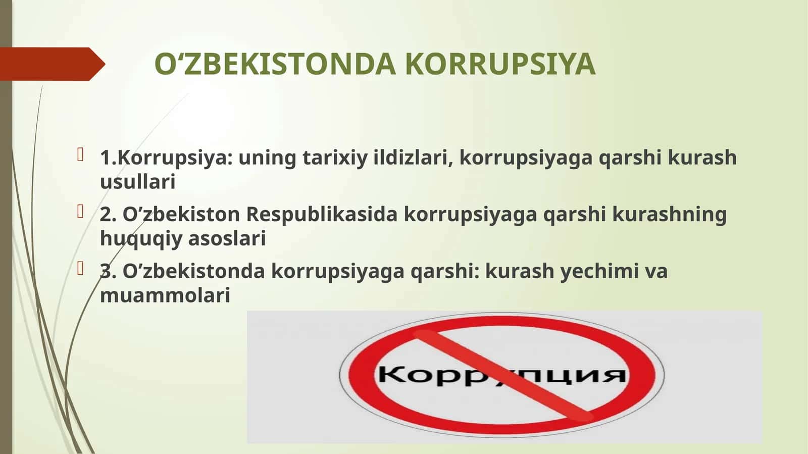 O‘ZBEKISTONDA KORRUPSIYA 1