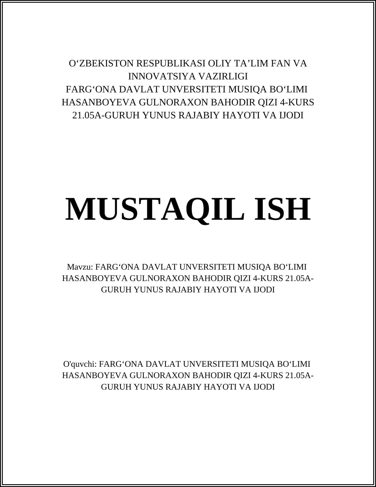 Yunus Rajabiy Hayoti va Ijodi 1