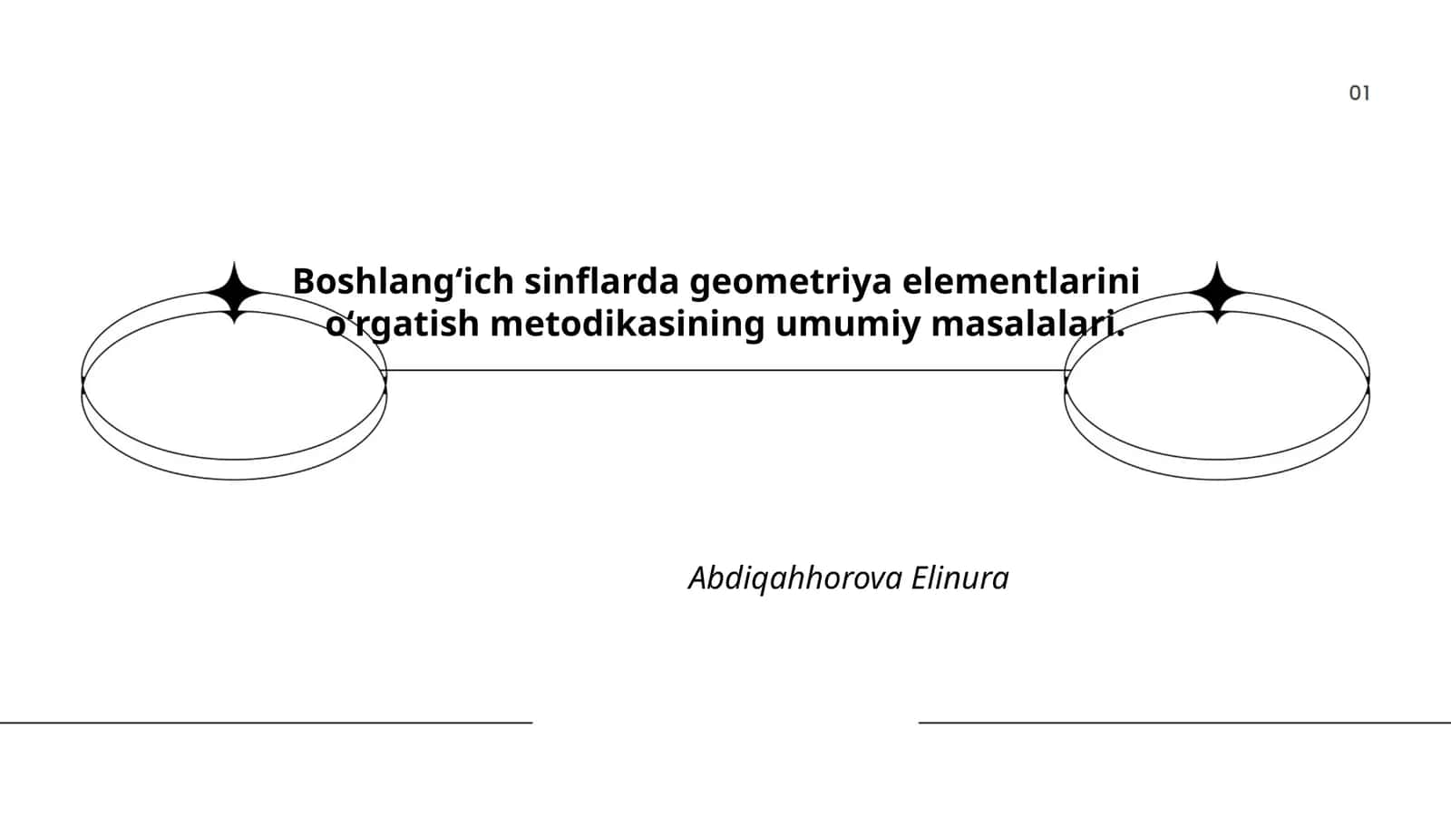 Boshlangʻich sinflarda geometriya elementlarini oʻrgatish metodikasining umumiy masalalari 1
