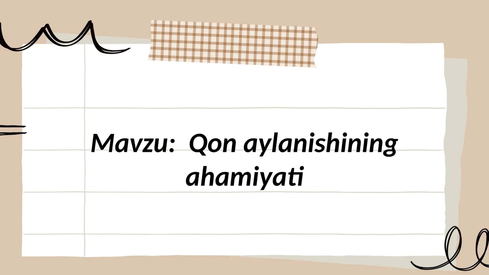Qon aylanishining ahamiyati 1