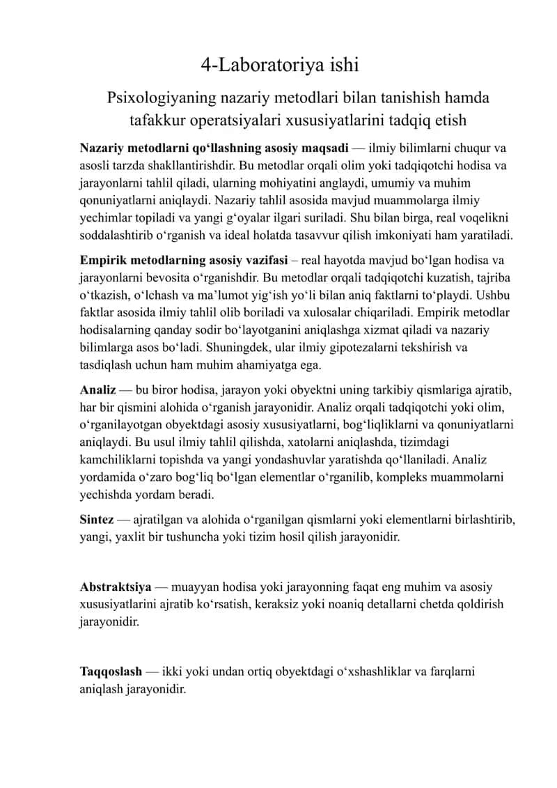 Psixologiyaning nazariy metodlari 1