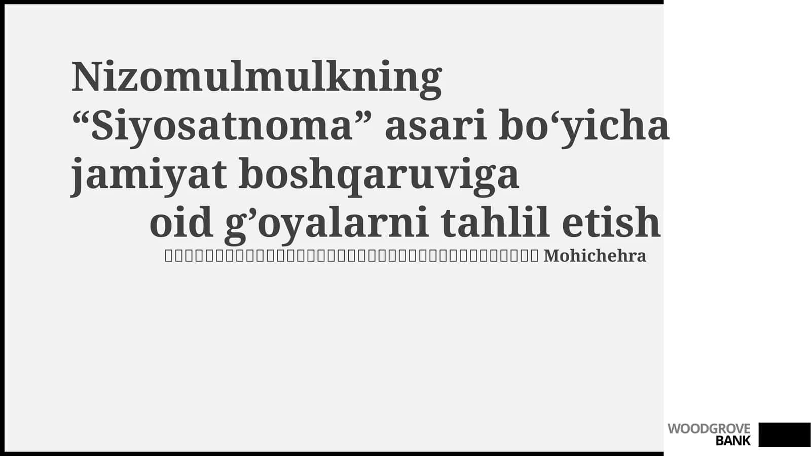Nizomulmulkning Siyosatnoma 1