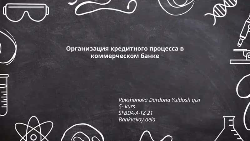 Организация кредитного процесса в коммерческом банке 1