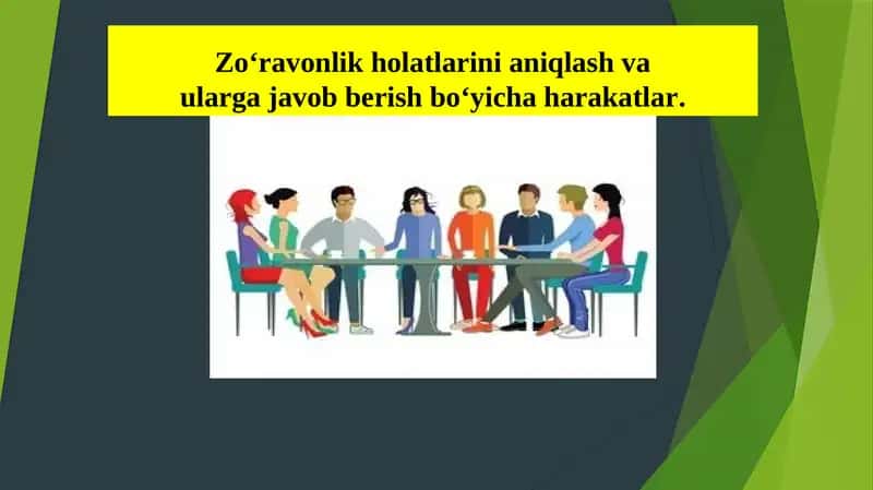 Zo‘ravonlikholatlarini aniqlash vaularga javob berish bo‘yicha harakatlar. 1