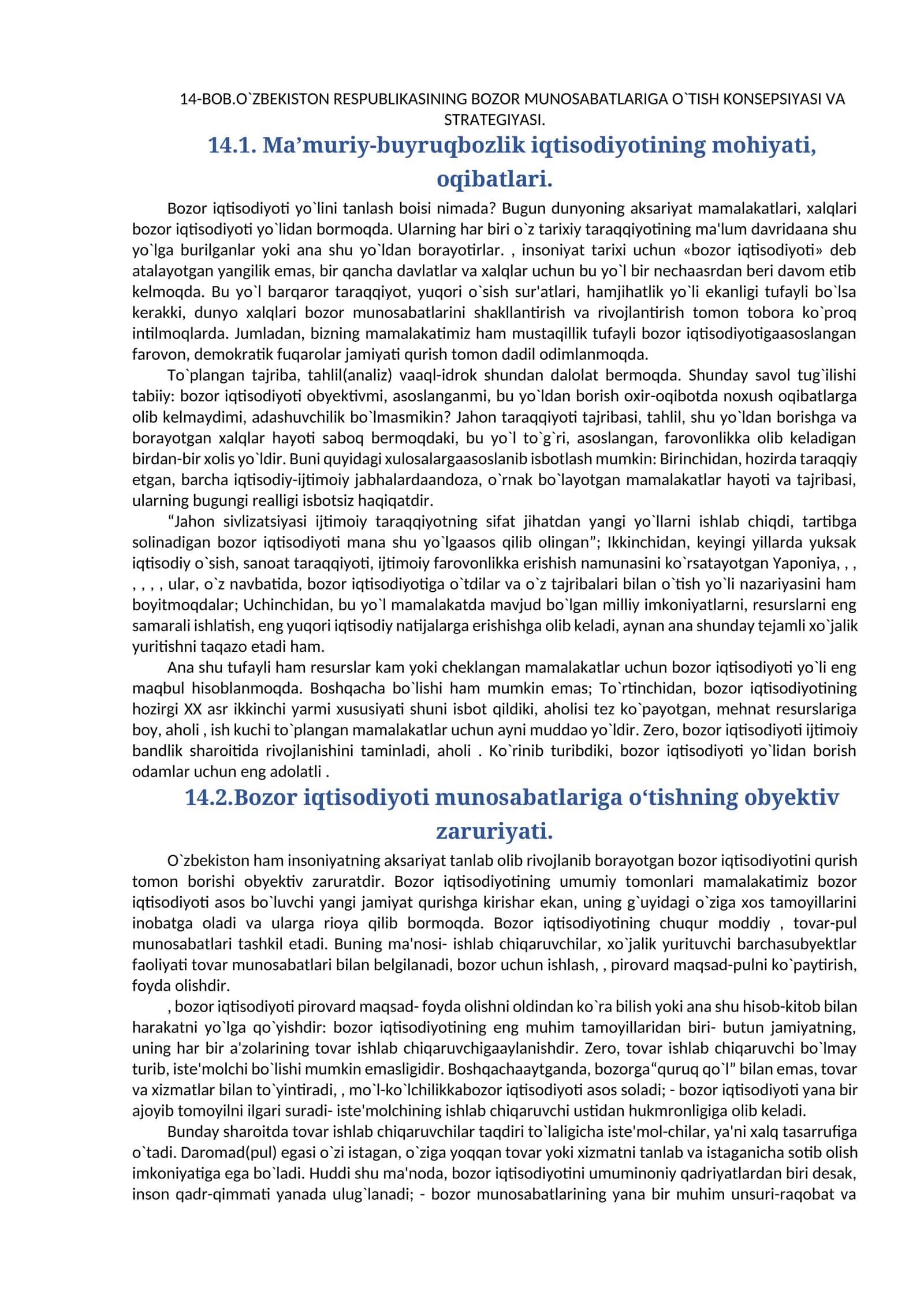 Bozor Iqtisodiyoti 1