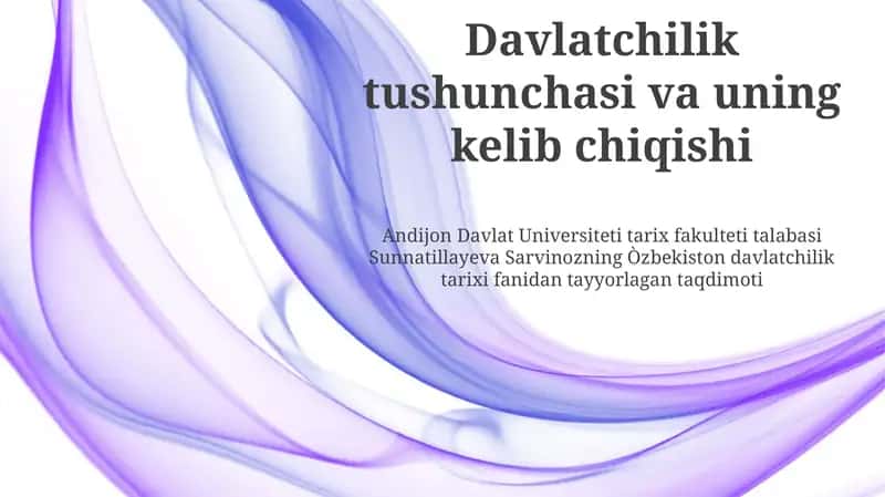 Davlatchilik tushunchasi va uning kelib chiqishi 1