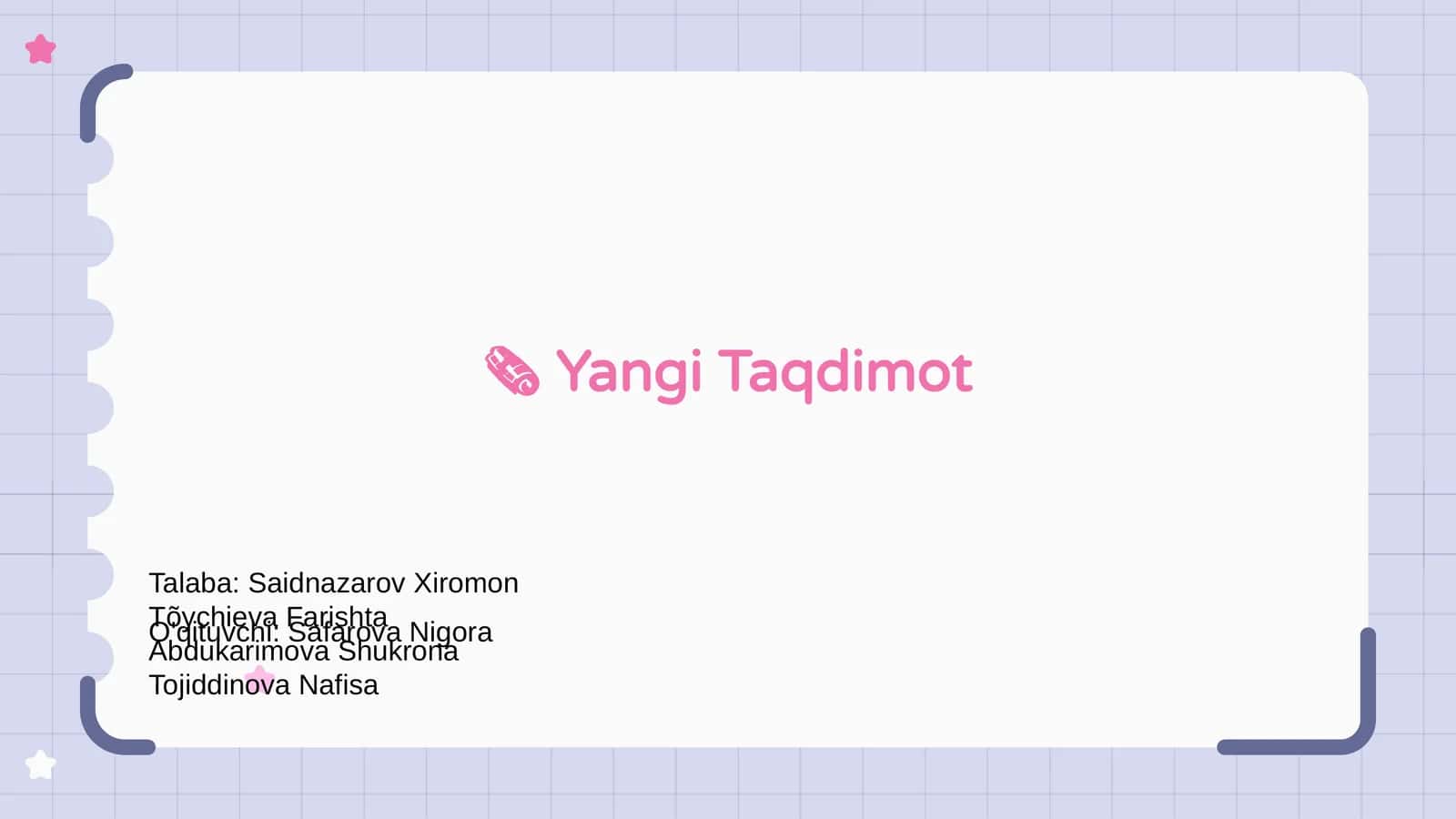 Yangi Taqdimot 1