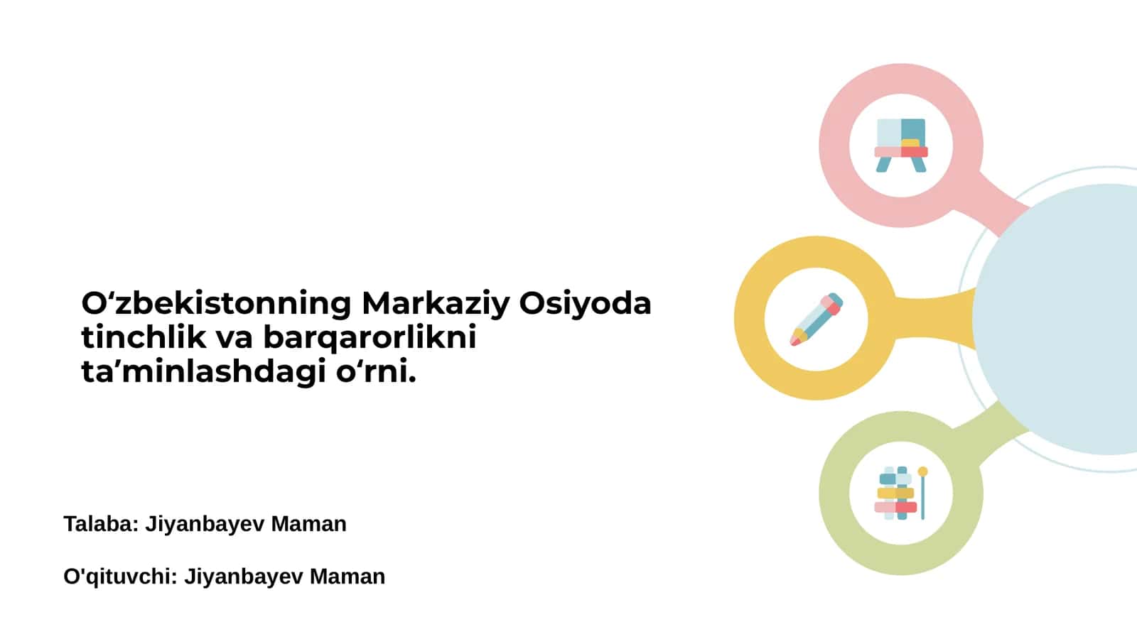 O‘zbekiston Markaziy Osiyoda tinchlik va barqarorlik 1