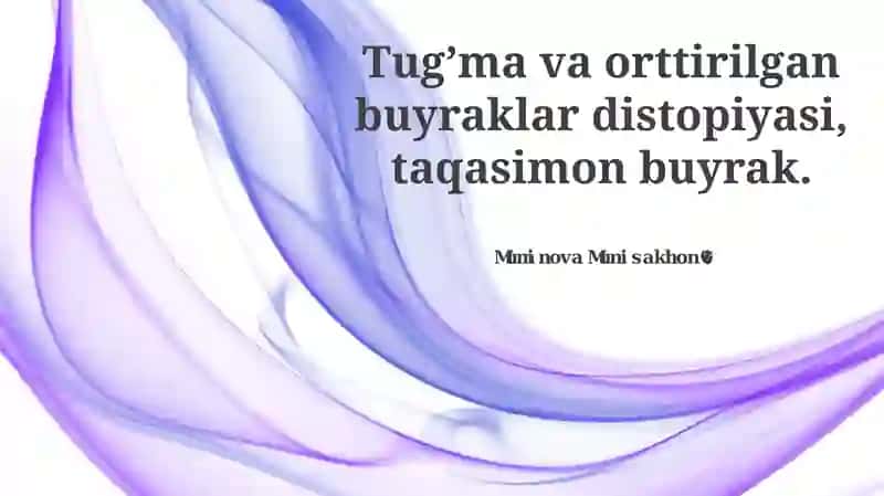Embriologiya va Rivojlanish