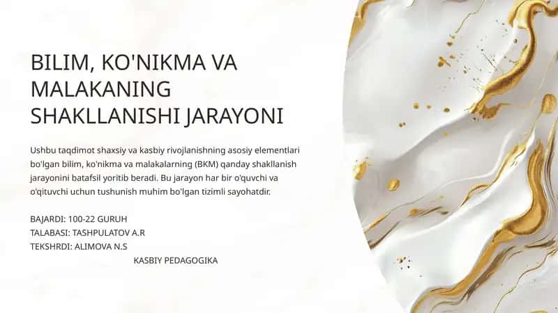 BKM Shakllanishining Asosiy Bosqichlari 1