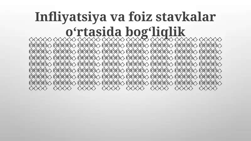 Infliyatsiya va foiz stavkalar o‘rtasida bog‘liqlik 1