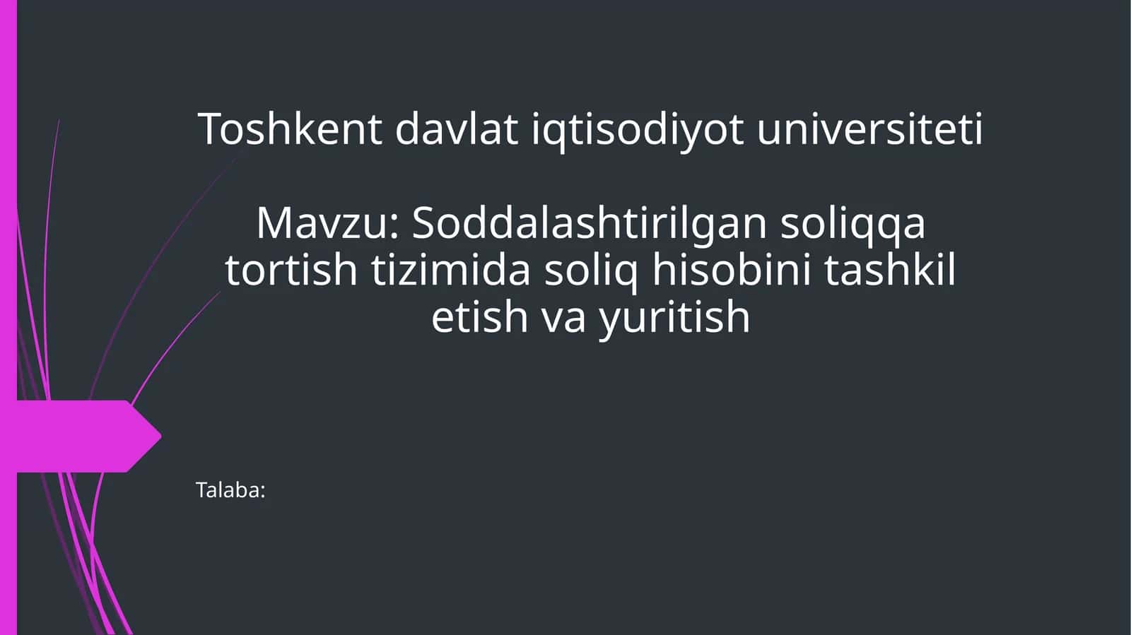 Soddalashtirilgan soliq tizimi 1