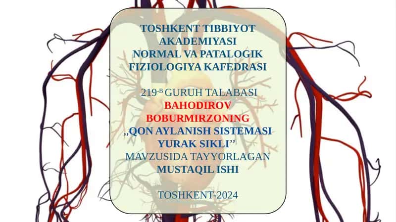 Qon Aylanish Sistemi Yurak Sikli 1