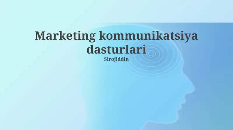 Marketing kommunikatsiya dasturlari 1