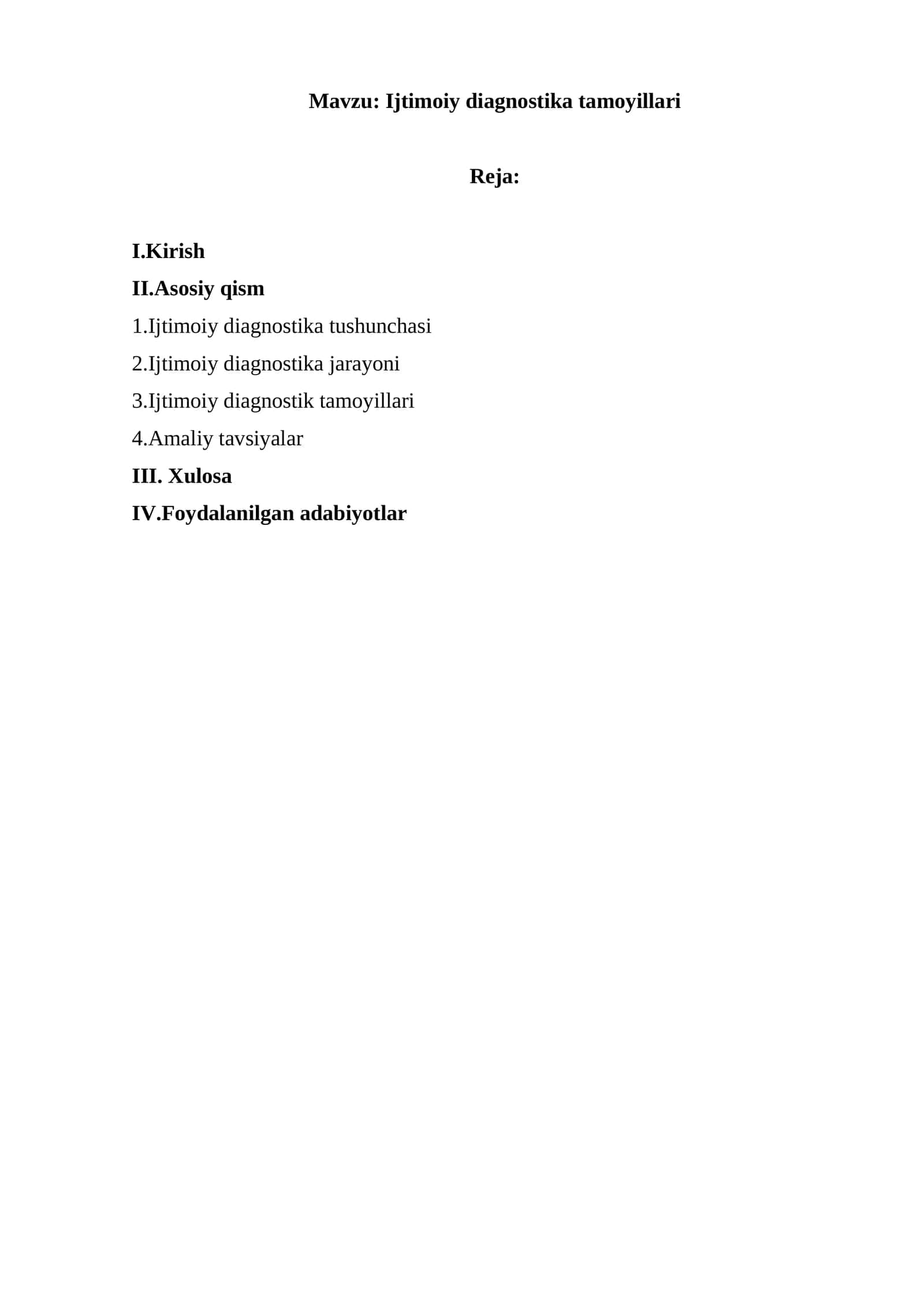 Ijtimoiy diagnostika tamoyillari 1