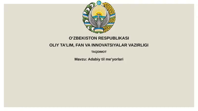 Adabiy til me'yorlari 1