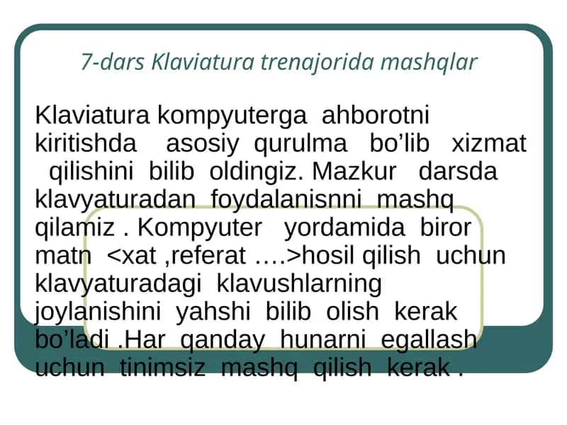 7-dars Klaviatura trenajori 1