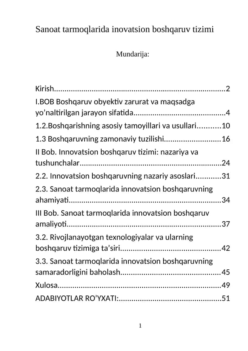 Innovatsion boshqaruv tizimi 1