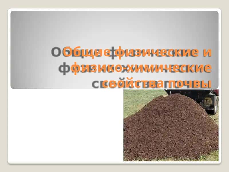 Общие физические и физико-химические свойства почвы 1