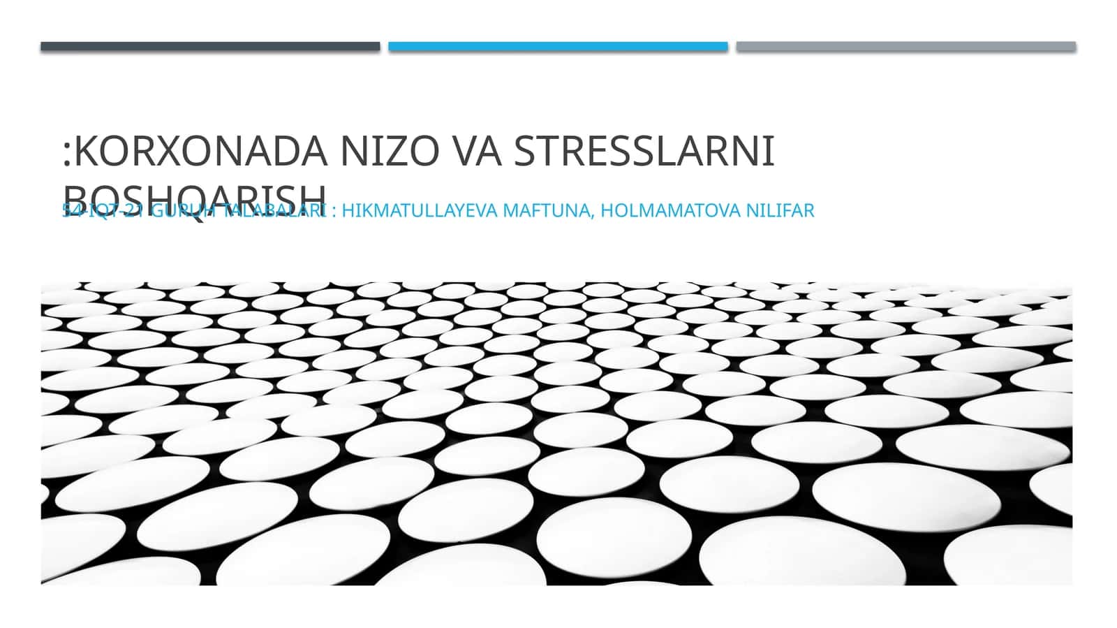 KORXONADA Nizo va stresslarni boshqarish 1