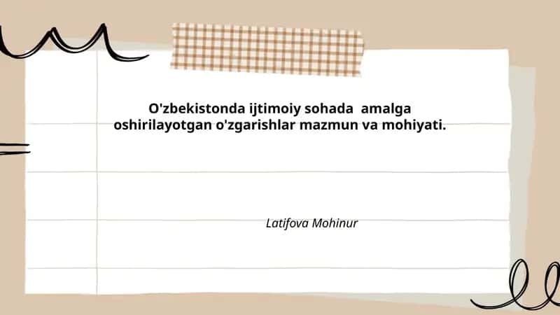 Amalga oshirilayotgan o'zgarishlar mazmuni 1