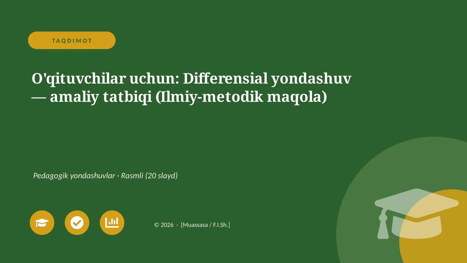 Differensial yondashuv — amaliy tatbiqi (Ilmiy-metodik maqola) 1