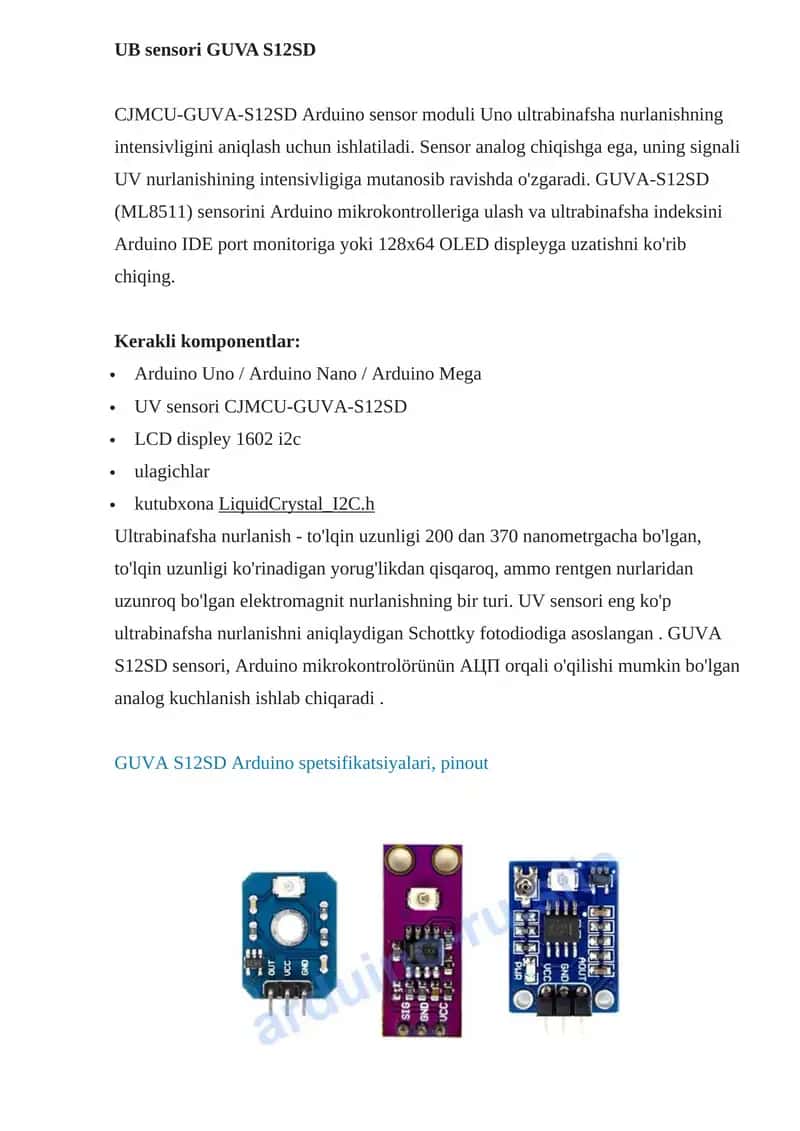 UB sensori GUVA S12SD 1