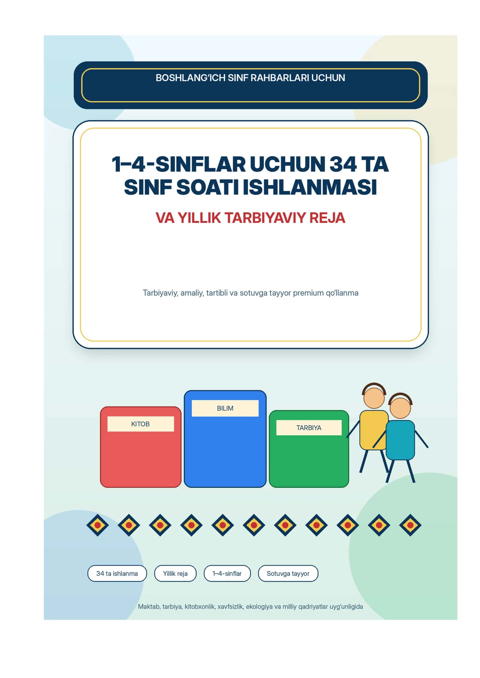Yillik reja va 34 ta sinf soati ishlanmasi 1