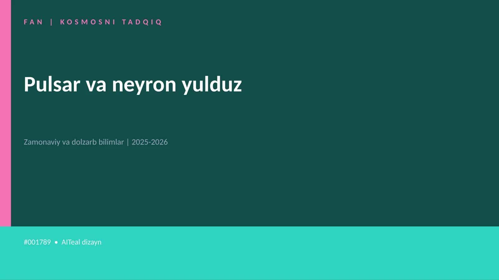 Pulsar va neyron yulduz 1
