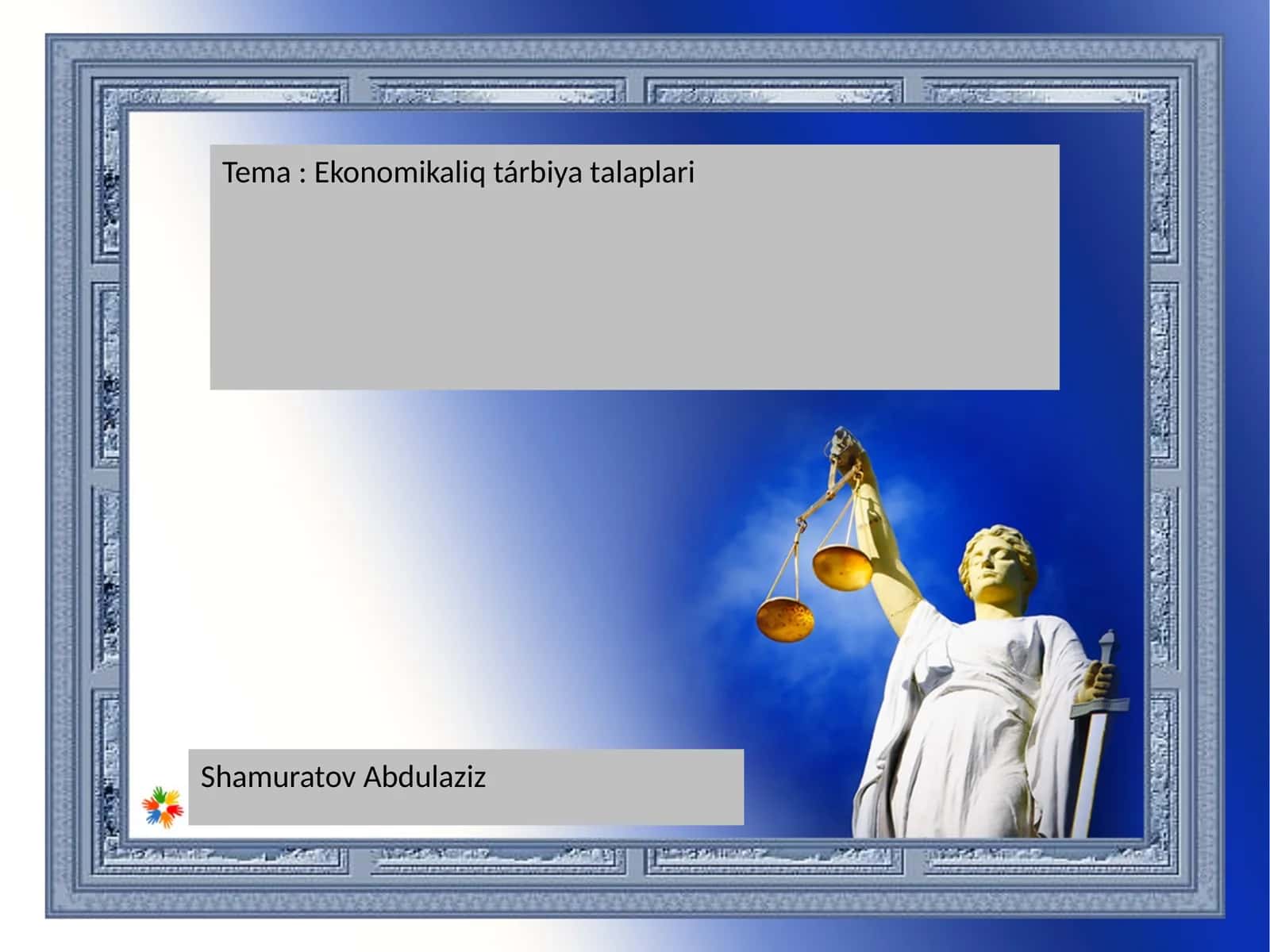 Ekonomikalıq tárbiya talaplari 1