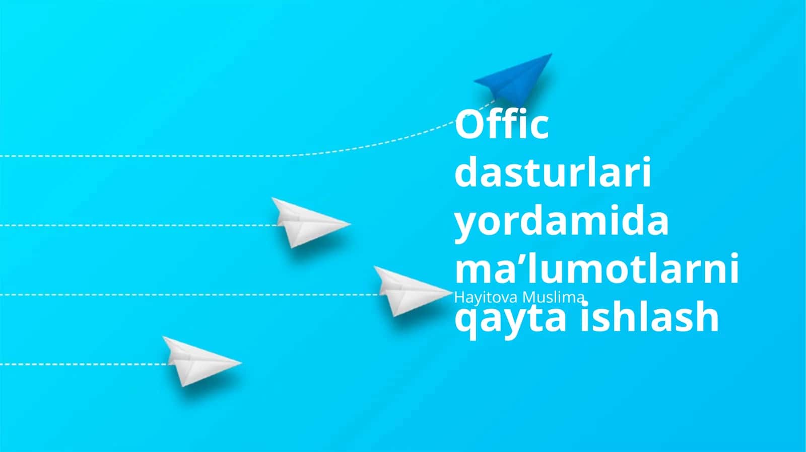 Ofis dasturlari yordamida maʼlumotlarni qayta ishlash 1