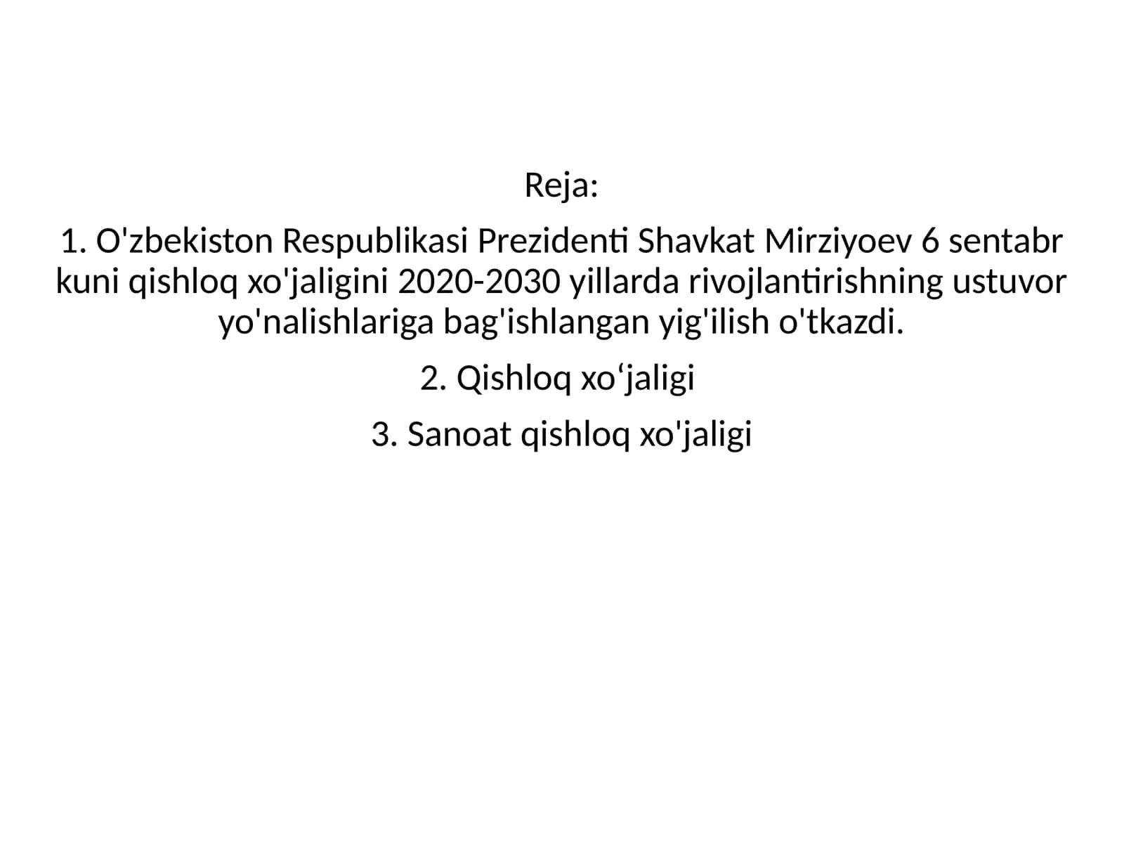 Qishloq xo'jaligi 1