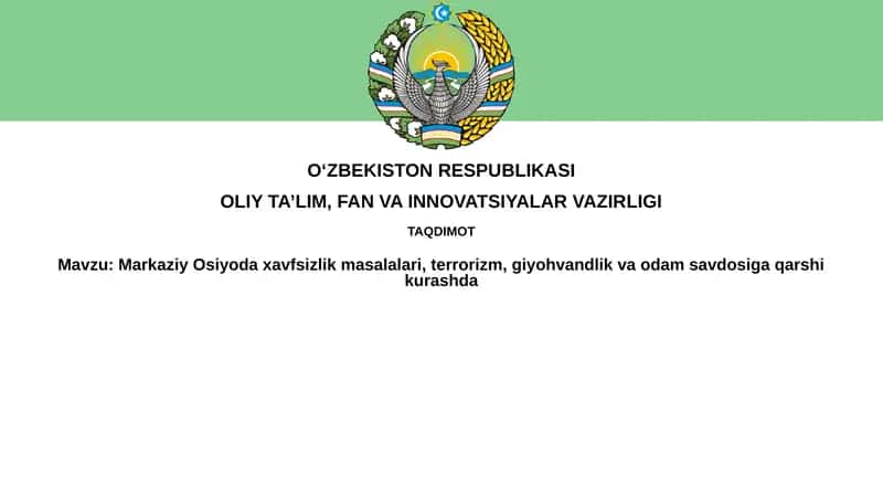 Markaziy Osiyoda xavfsizlik masalalari 1