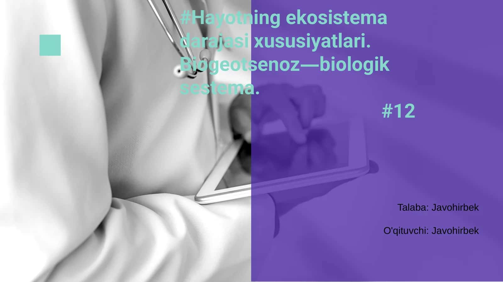 Hayotning ekosistema darajasi xususiyatlari 1