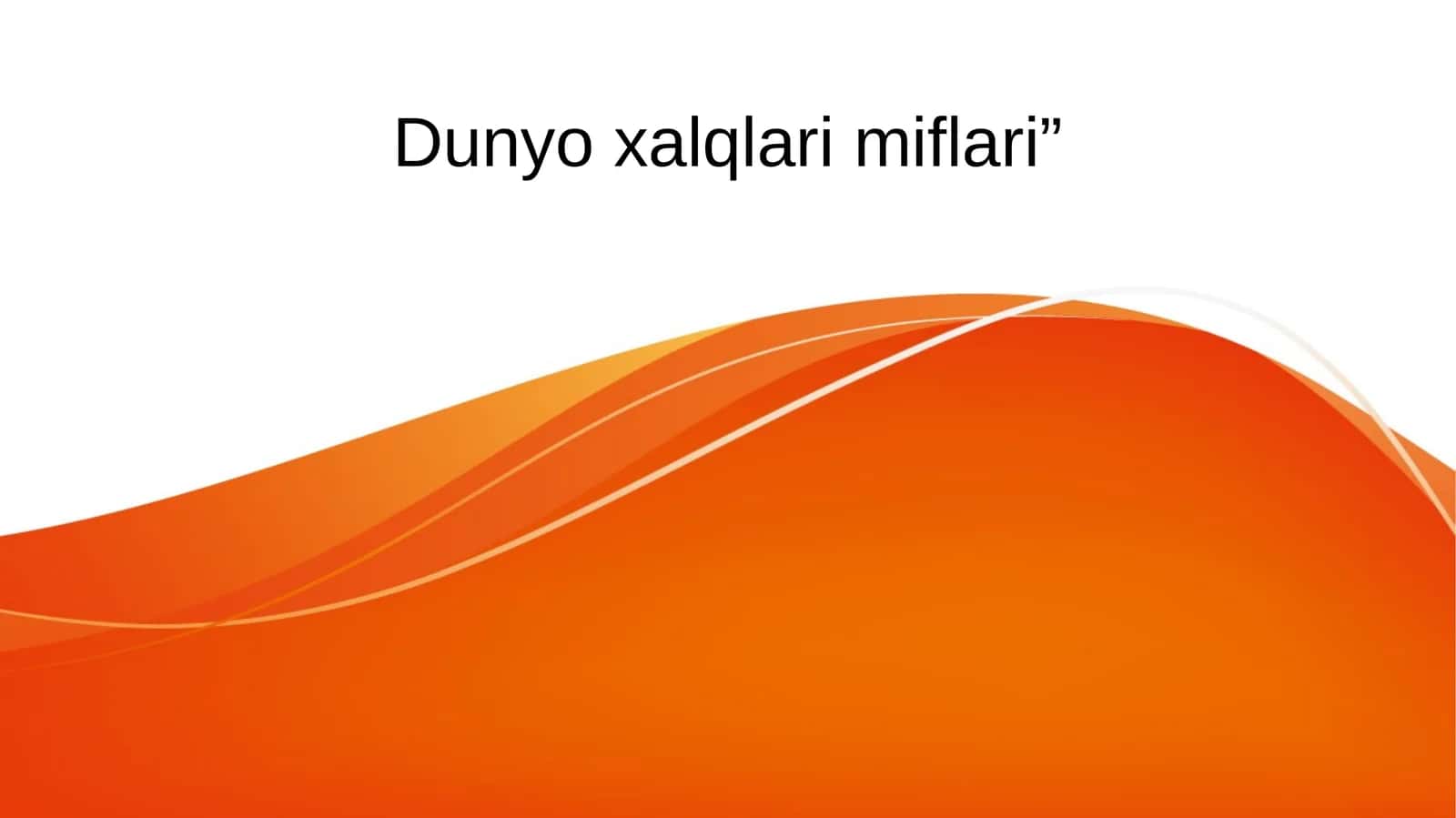 Dunyo xalqlari miflari haqida krossvord 1