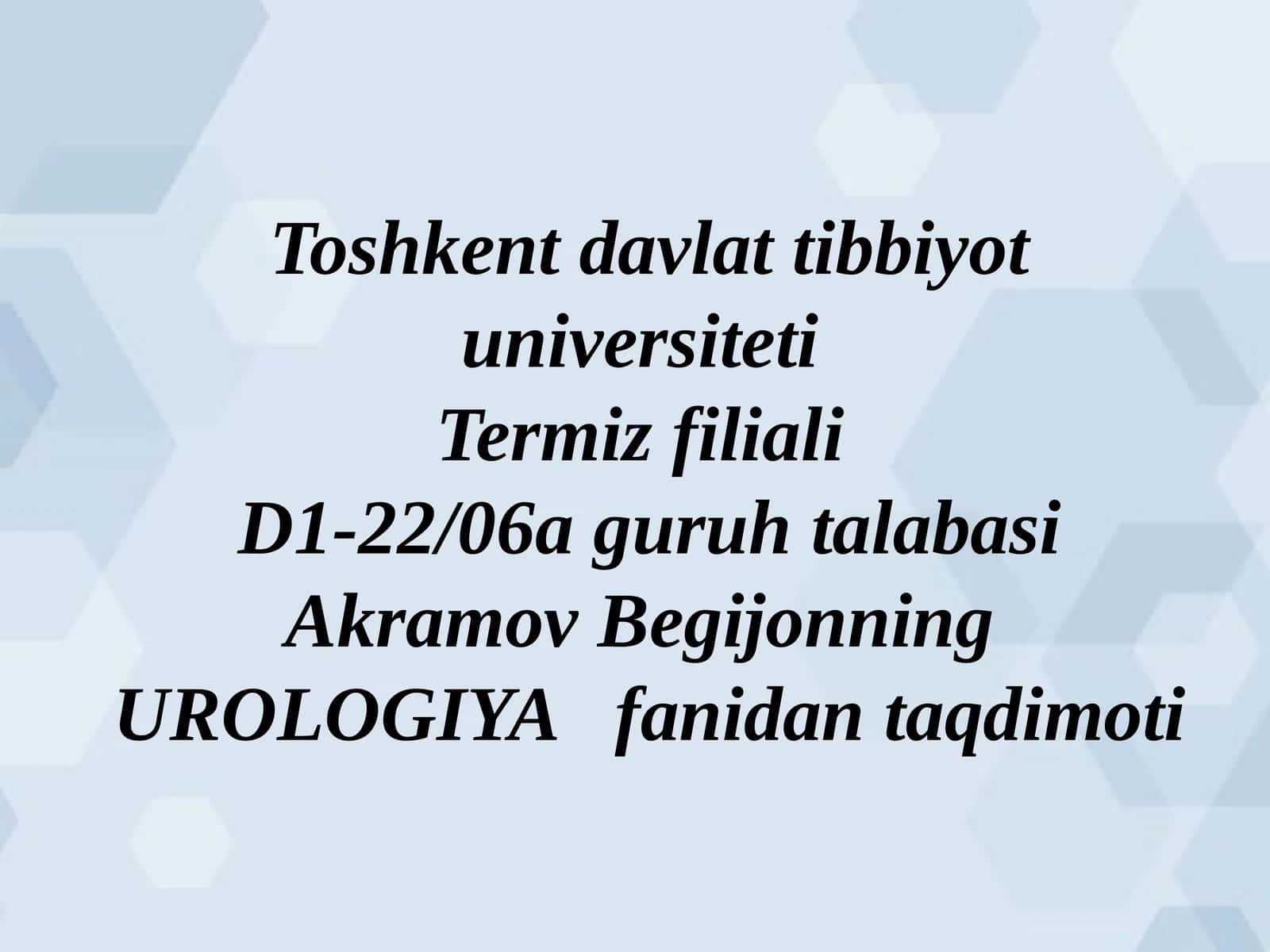 O‘tkir Buyrak Yetishmovchiligi 1
